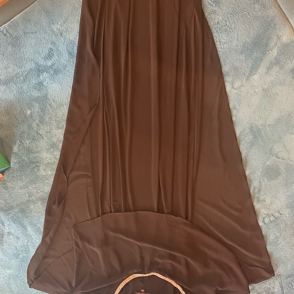 Black sheer shawl sleeve formal dress - 14 - Picture 3 of 6